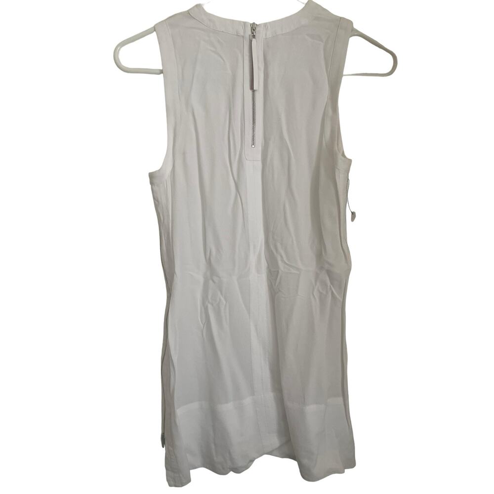 EUC Authentic Helmut Lang Side Zippers White Tank Tunic Size Petiit